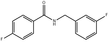 4-氟-N-(3-氟苄基)苯甲酰胺 结构式
