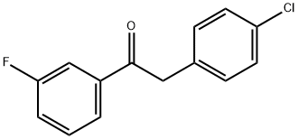 2-(4-氯苯基)-1-(3-氟苯基)乙酮 结构式