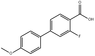 2-氟-4-(4-甲氧基苯基)苯甲酸 结构式