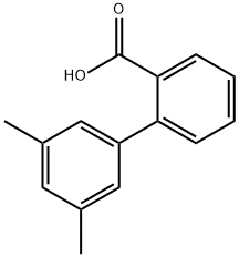 3',5'-二甲基-[1,1'-联苯]-2-羧酸 结构式