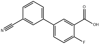 3'-氰基-4-氟-[1,1'-联苯]-3-羧酸 结构式