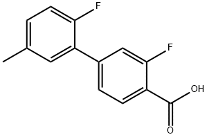 2-氟-4-(2-氟-5-甲基苯基)苯甲酸 结构式