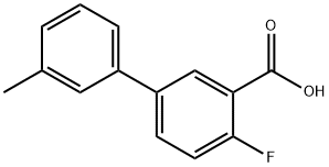 2-氟-5-(3-甲基苯基)苯甲酸 结构式