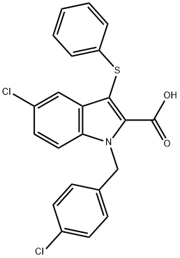 5-Chloro-1-(4-chlorobenzyl)-3-(phenylthio)-1H-indole-2-carboxylicacid