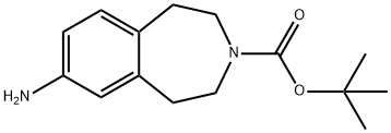 3-BOC-7-氨基-1,2,4,5-四氢苯并[D]氮杂卓 结构式