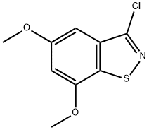 3-氯-5,7-二甲氧基苯并[D]异噻唑 结构式