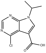 7H-Pyrrolo[2,3-d]pyrimidine-5-carboxylic acid, 4-chloro-7-(1-methylethyl)- 结构式