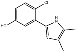 4-CHLORO-3-(4,5-DIMETHYL-1H-IMIDAZOL-2-YL)PHENOL 结构式
