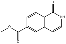 1,2-二氢-1-氧代-6-异喹啉羧酸甲酯 结构式
