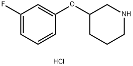 3-(3-氟苯氧基)哌啶盐酸盐 结构式