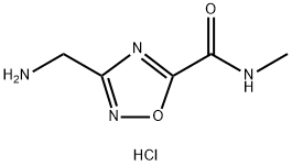 3-(aminomethyl)-N-methyl-1,2,4-oxadiazole-5-carboxamide hydrochloride 结构式