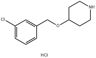 4-[(3-CHLOROBENZYL)OXY]PIPERIDINE HYDROCHLORIDE 结构式