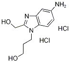 3-(5-氨基-2-(羟甲基)-1H-苯并[D]咪唑-1-基)丙-1-醇二盐酸盐 结构式