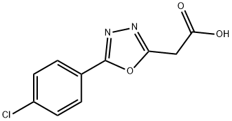 [5-(4-氯苯基)-[1,3,4]恶二唑-2-基]乙酸 结构式