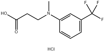 3-[Methyl-(3-trifluoromethyl-phenyl)-amino]-propionic acid hydrochloride 结构式