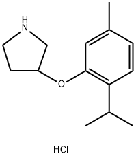 3-(2-异丙基-5-甲基苯氧基)吡咯烷盐酸盐 结构式