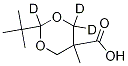 2-tert-Butyl-5-methyl-1,3-dioxane-5-carboxylic Acid-d3 结构式