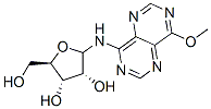 4-methoxy-8-(ribofuranosylamino)pyrimido(5,4-d)pyrimidine 结构式