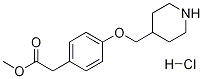 2-(4-(哌啶-4-基甲氧基)苯基)乙酸甲酯盐酸盐 结构式