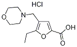 5-Ethyl-4-morpholin-4-ylmethyl-furan-2-carboxylic acid hydrochloride 结构式