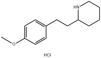 2-(4-甲氧基苯乙基)哌啶盐酸盐 结构式