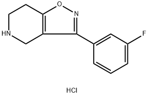 3-(3-Fluoro-phenyl)-4,5,6,7-tetrahydro-isoxazolo-[4,5-c]pyridine hydrochloride 结构式