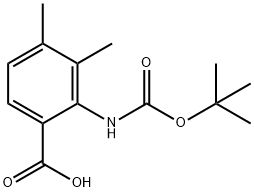 2-((叔丁氧羰基)氨基)-3,4-二甲基苯甲酸 结构式