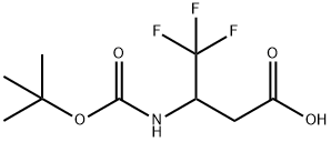 3-([(叔丁氧基)羰基]氨基)-4,4,4-三氟丁酸 结构式