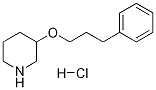 3-(3-PHENYLPROPOXY)PIPERIDINE HYDROCHLORIDE 结构式