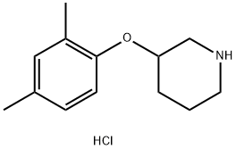 3-(2,4-二甲基苯氧基)哌啶盐酸盐 结构式