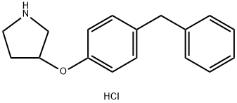 3-(4-苄基苯氧基)吡咯烷盐酸盐 结构式