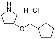 3-(CYCLOPENTYLMETHOXY)PYRROLIDINE HYDROCHLORIDE 结构式