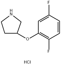 3-(2,5-二氟苯氧基)吡咯烷盐酸盐 结构式