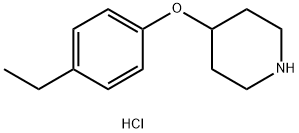 4-(4-Ethylphenoxy)piperidine hydrochloride 结构式