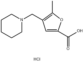 5-Methyl-4-piperidin-1-ylmethyl-furan-2-carboxylic acid hydrochloride 结构式