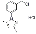 1-[3-(氯甲基)苯基]-3,5-二甲基-1H-吡唑盐酸盐 结构式