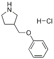 3-(苯氧基甲基)-吡咯烷盐酸盐 结构式