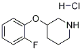 3-(2-FLUOROPHENOXY)PIPERIDINE HYDROCHLORIDE 结构式