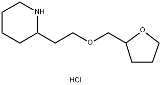2-(2-((四氢呋喃-2-基)甲氧基)乙基)哌啶盐酸盐 结构式