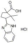 3-(1H-苯并[D]咪唑-2-基)-1,2,2-三甲基环戊烷-1-羧酸盐酸盐 结构式