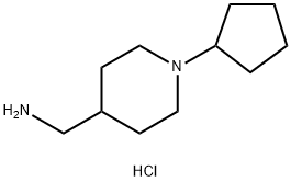 (1-环戊基哌啶-4-基)甲胺二盐酸盐 结构式