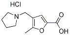 5-Methyl-4-pyrrolidin-1-ylmethyl-furan-2-carboxylic acid hydrochloride 结构式