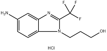 3-(5-Amino-2-trifluoromethyl-benzoimidazol-1-yl)-propan-1-ol dihydrochloride 结构式