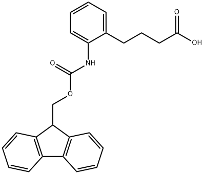 4-(2-((((9H-芴-9-基)甲氧基)羰基)氨基)苯基)丁酸 结构式