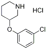 3-(3-氯苯氧基)哌啶盐酸盐 结构式