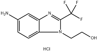 2-(5-Amino-2-trifluoromethyl-benzoimidazol-1-yl)-ethanol dihydrochloride 结构式