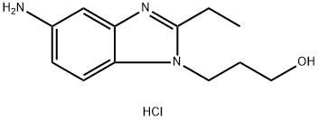 3-(5-Amino-2-ethyl-benzoimidazol-1-yl)-propan-1-ol dihydrochloride 结构式