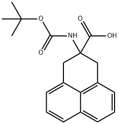 BOC-DL-2-氨基-1,3-二氢-非那烯-2-羧基酸 结构式