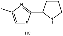 4-Methyl-2-pyrrolidin-2-yl-thiazoledihydrochloride 结构式