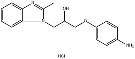 1-(4-Amino-phenoxy)-3-(2-methyl-benzoimidazol-1-yl)-propan-2-ol dihydrochloride 结构式